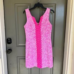 Lilly Pulitzer‎ By Target See Ya Later Hot Pink Shift Dress Preppy Resort 8